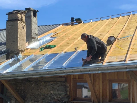 Installation toiture en bac acier Alsace